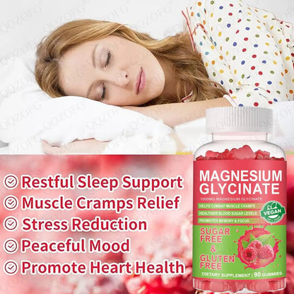 Magnesium Glycinate Gummies Raspberry Flavor - BusDeals