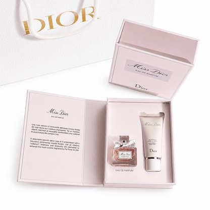 Mini Miss Dior Perfume 5ml & Lotion 20ml Woman Mini Blooming Bouquet Set with Bag - BusDeals