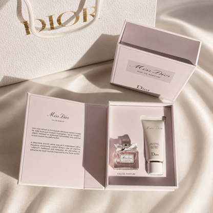 Mini Miss Dior Perfume 5ml & Lotion 20ml Woman Mini Blooming Bouquet Set with Bag - BusDeals