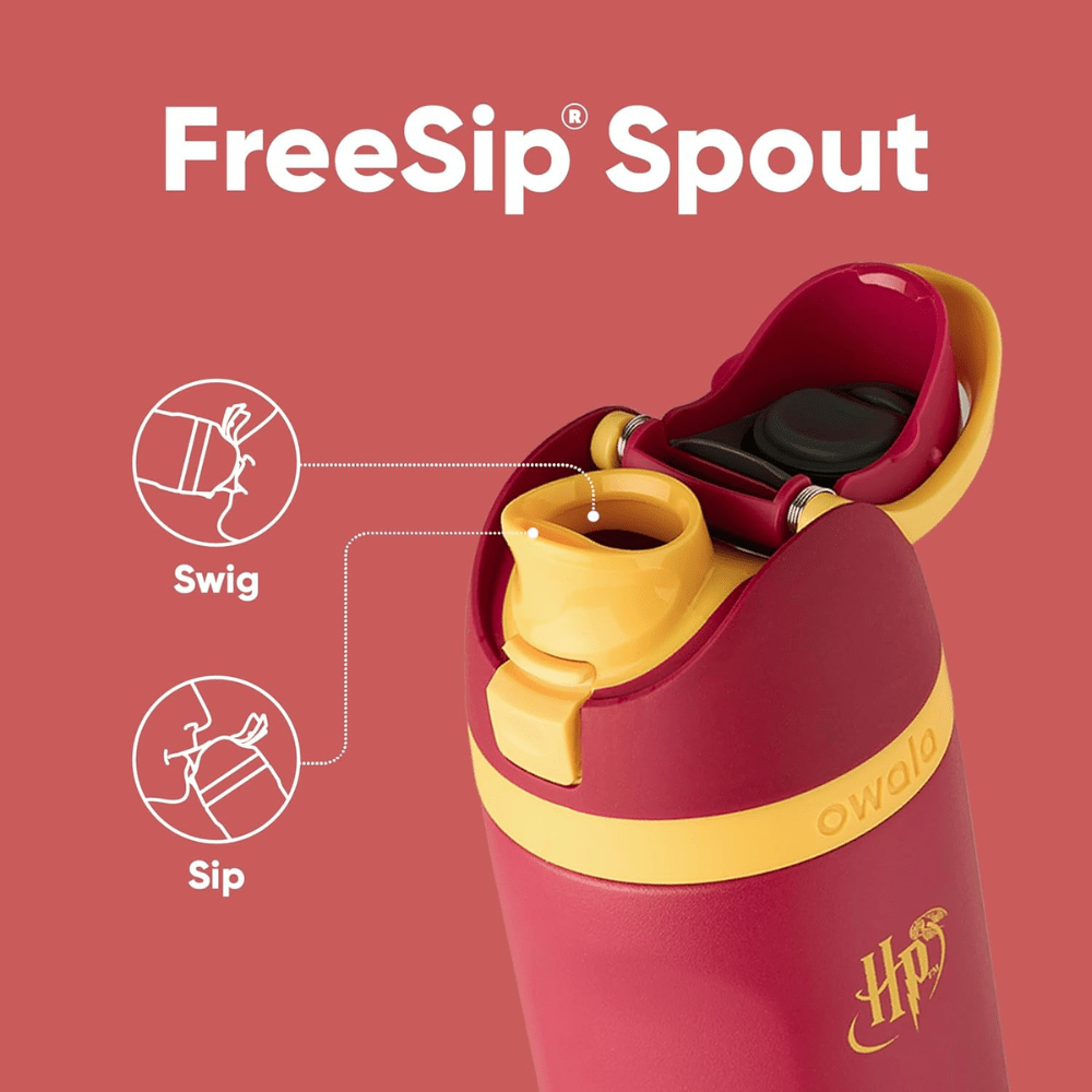 Owala 24 oz 710 ml Harry Potter FreeSip Insulated Stainless Steel Water Bottle, Gryffindor Red - BusDeals