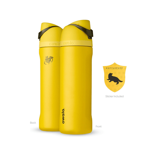 Owala 24 oz 710 ml Harry Potter FreeSip Insulated Stainless Steel Water Bottle, Hufflepuff Yellow - BusDeals