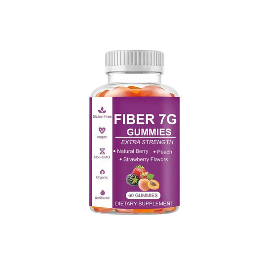 Prebiotic Fiber Gummies for Adults - 60 Gummies - Digestive Health & Regularity Support - BusDeals