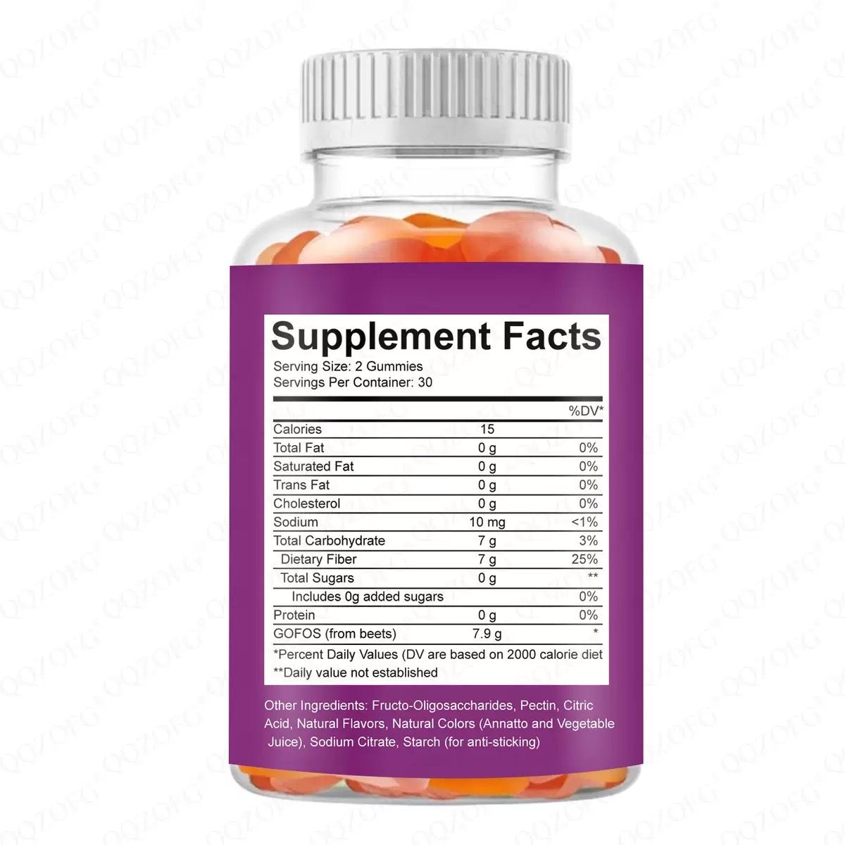 Prebiotic Fiber Gummies for Adults - 60 Gummies - Digestive Health & Regularity Support - BusDeals
