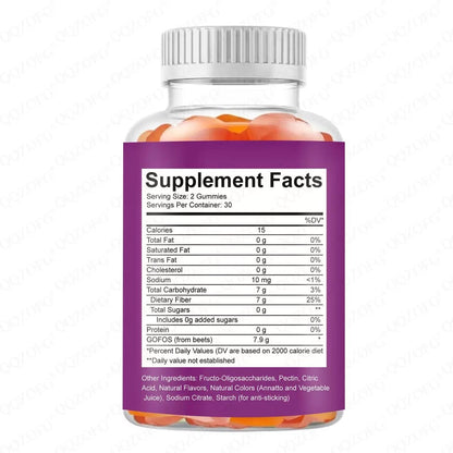 Prebiotic Fiber Gummies for Adults - 60 Gummies - Digestive Health & Regularity Support - BusDeals