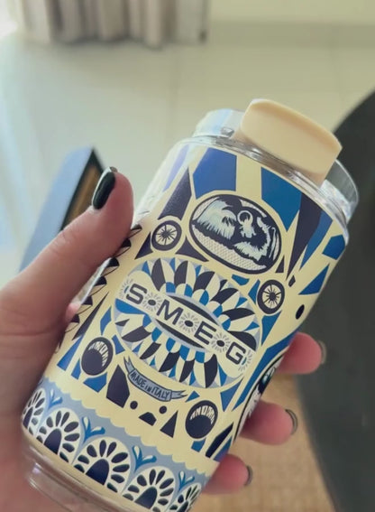 240ML Smeg Beverage Cup Travel Portable Car Drinking Cup Stainless Steel Vacuum Leak proof Coffee Thermos, Blue Majoclia