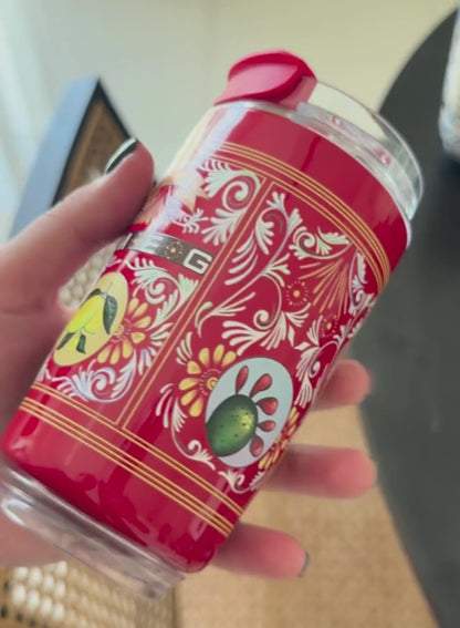240ML Smeg Beverage Cup Travel Portable Car Drinking Cup Stainless Steel Vacuum Leak proof Coffee Thermos, Limone Rosso