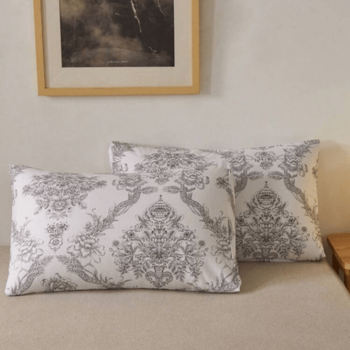 Queen size 6 - piece 3D duvet cover set vintage print. - BusDeals