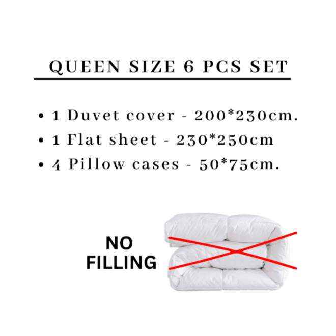 Queen size 6 piece bedding set, featuring a beautiful blue leaf design. - BusDeals