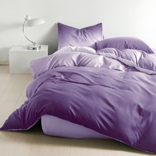 Queen size 6 pieces, Ombré Royal Purple Bedding set.