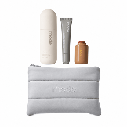 Rhode Skin the Summer Kit with Glazing Mist, Pocket Blush Piggy, Peptide Lip Tint Salted Caramel, 3 - Piece Set Limited Edition Kit - BusDeals