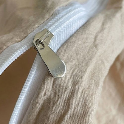 Single size 4 pieces extra soft bedding set, Washable Cotton Beige Color.