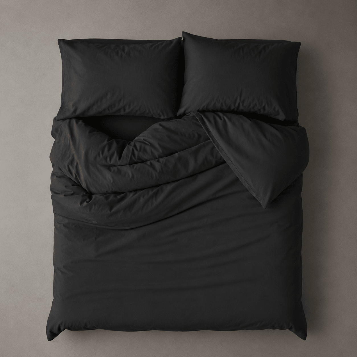 Single size 4 pieces bedding set, Washable Cotton Black Color.
