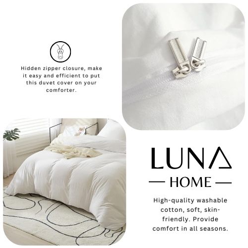 Single size 4 Pieces extra soft Bedding Set, Washable Cotton  White Color