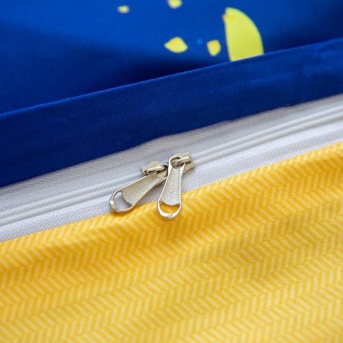 Single Size, Duvet Cover, Bedding Set of 4 Pieces, Soccer Ball 3D Design.