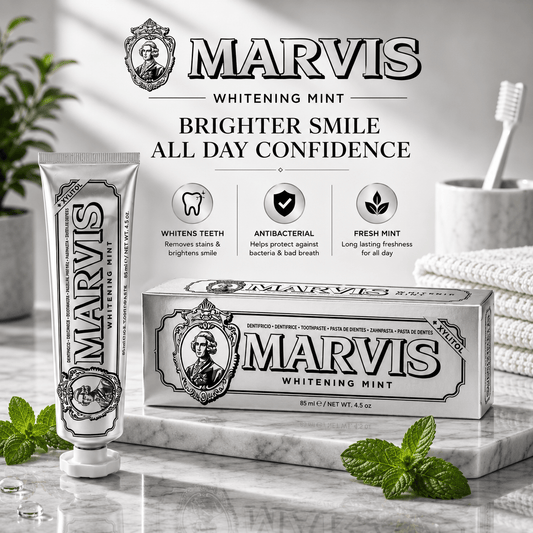 ⭐️⭐️⭐️⭐️⭐️stars (50,410) Marvis Whitening Mint Toothpaste With Xylitol 85ml/4.4oz